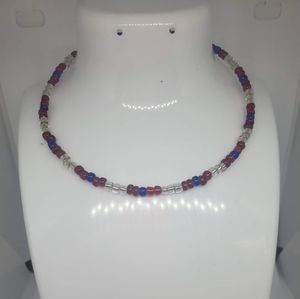 handmade memory wire necklace patriot design 5